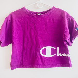Purple Chapmion Crop Top t-shirt